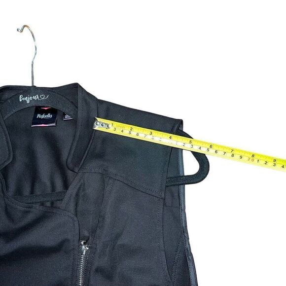 RAFAELLA Black Asymmetrical Zip Up Vest Size 12 - Picture 9 of 9